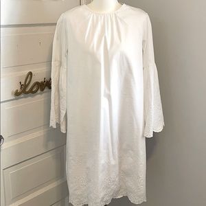 Michael Kors Eyelet Cotton Dress in White